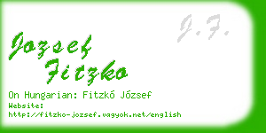 jozsef fitzko business card