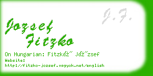 jozsef fitzko business card